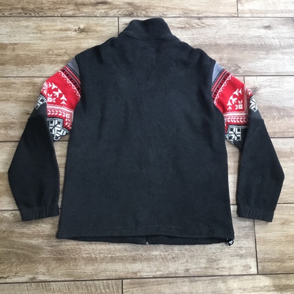 Mens F. LLI Campagnolo 1/2 Zip Nordic Design Sweater Gray Red Size Medium - Picture 7 of 7